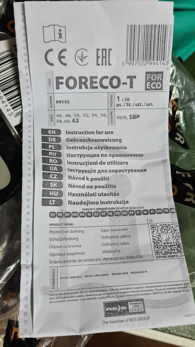 męskie spodnie robocze Foreco-T r. 62