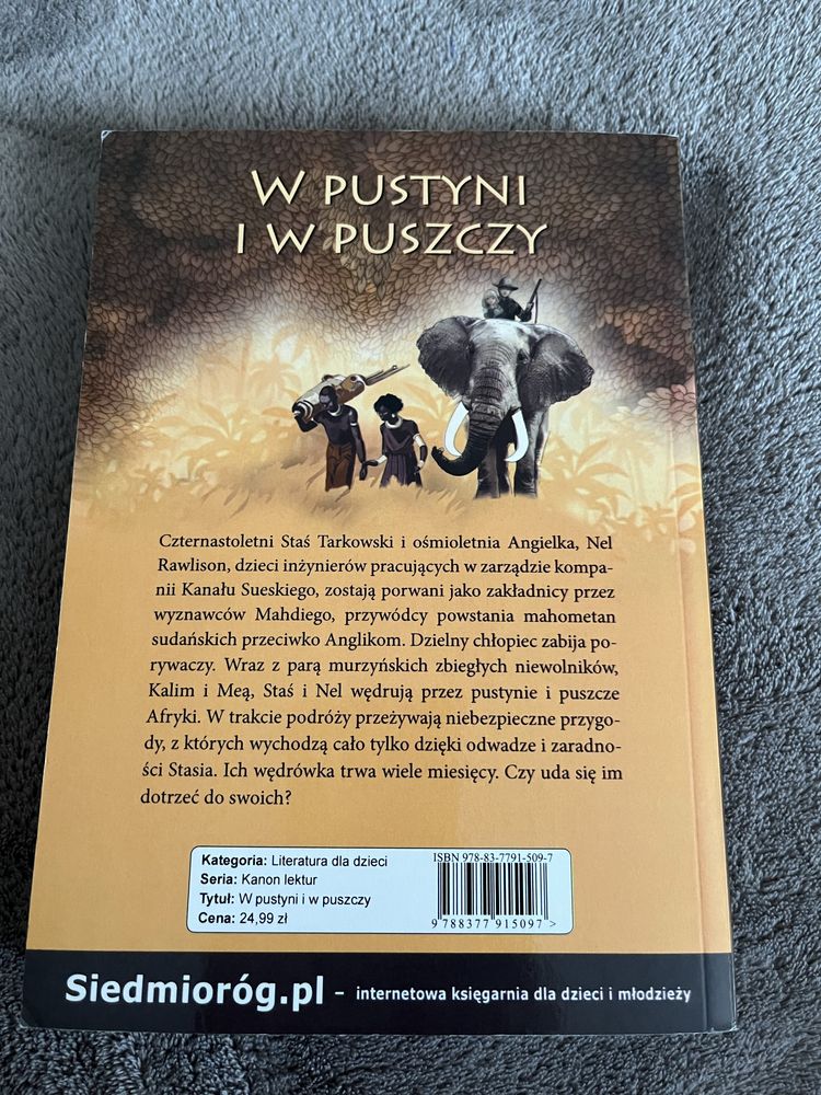 Książka Henryka Sienkiewicza W pustyni i w puszczy