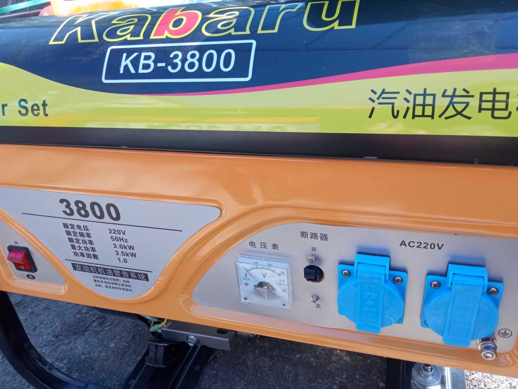 Газовый генератор 3800 Вт, бензиновый, Медь. KABARU KB-3800 20 грн/час