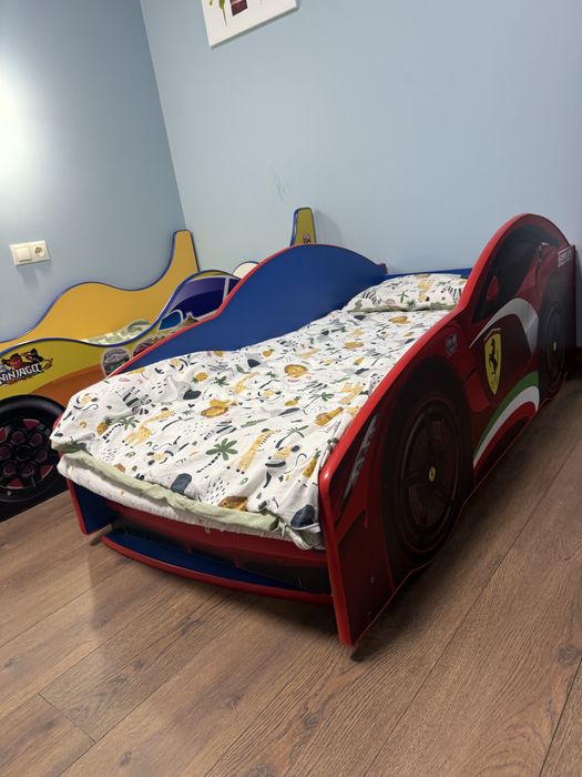 Ліжко дитяче машинка ферарі і ніндзя