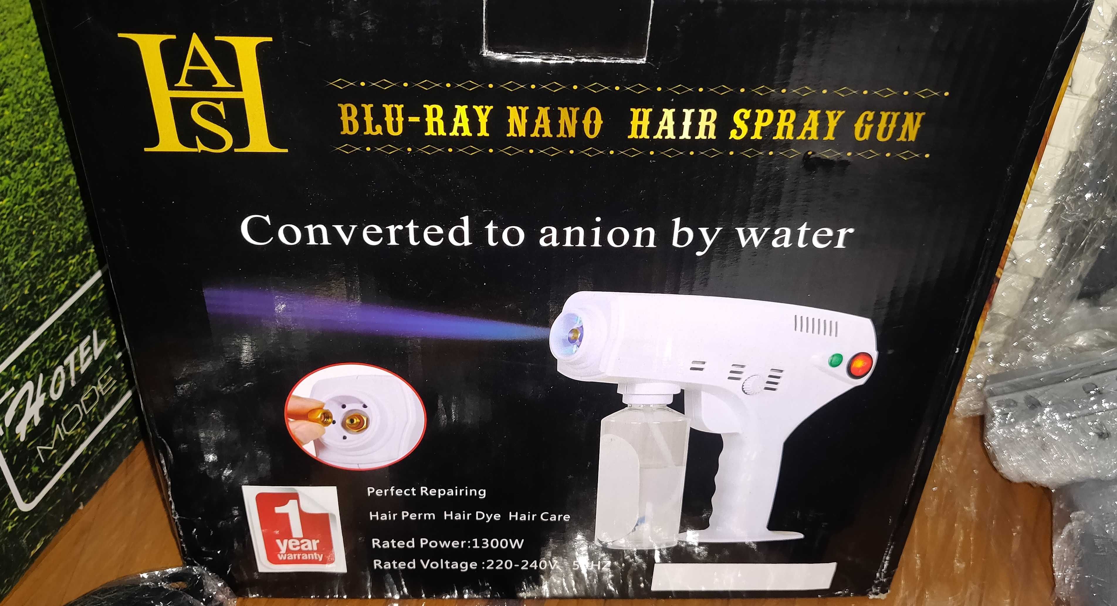 Salão de beleza - Pistola spray de cabelo Nano Blue Ray profissional