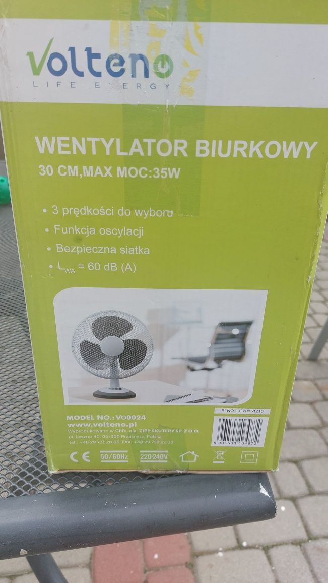 Wentylator biurkowy m-ki Volteno