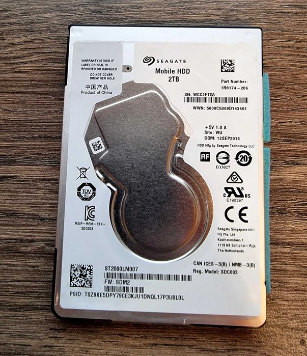 Качественный жесткий диск 2.5 500GB 1TB 2TB WD Seagate BarraCuda PRO