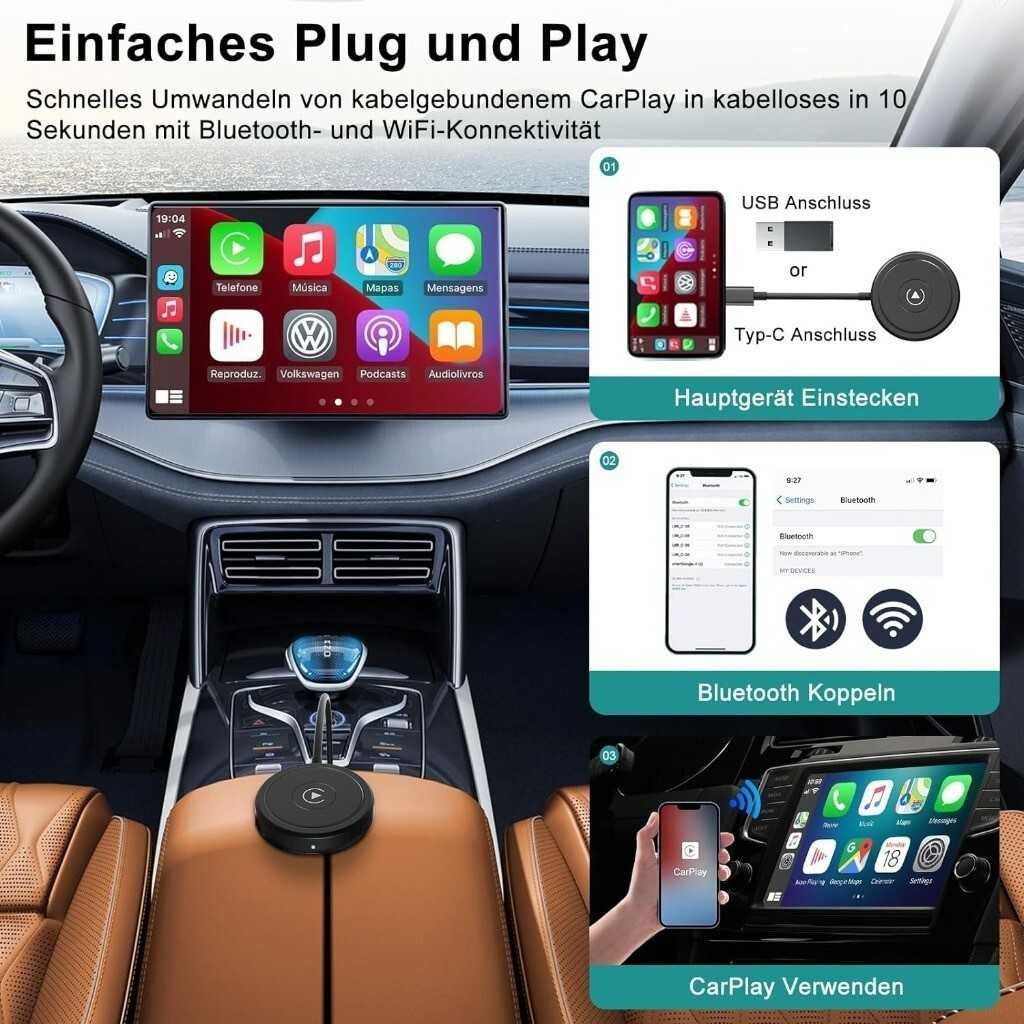CarPlay bezprzewodowy adapter do iPhone