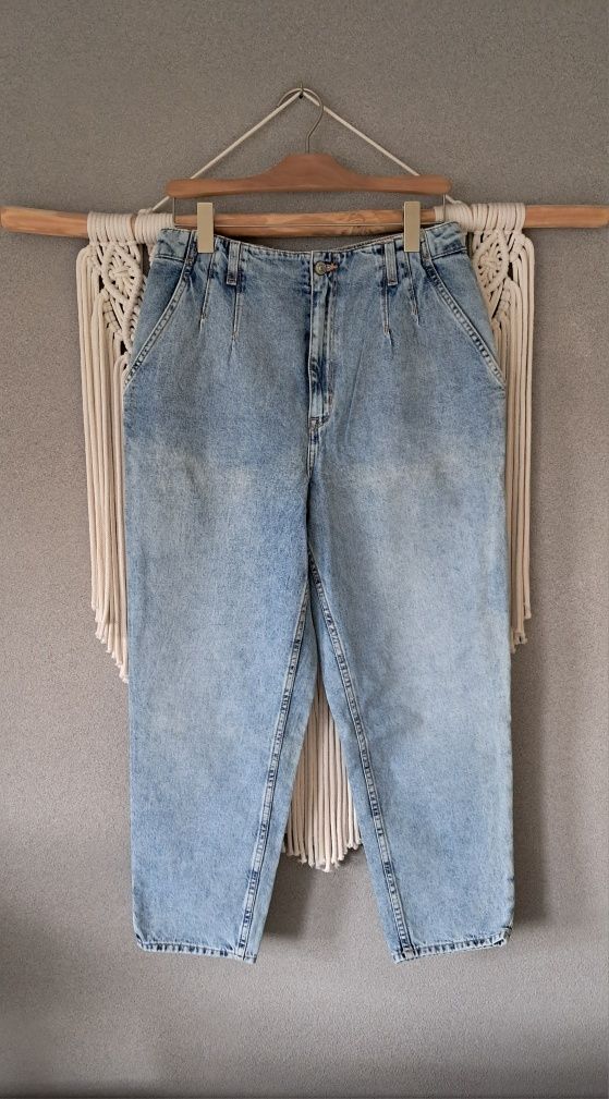 H&M Mom High Pleated Jeans | nowe z metką | M/L 38/40