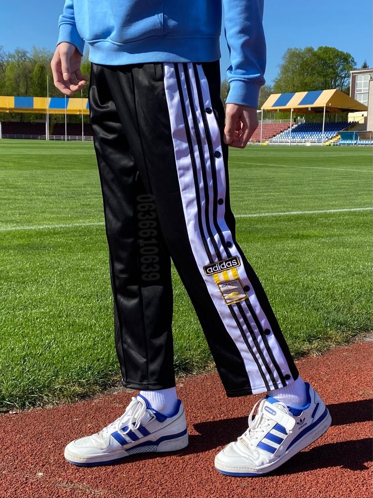 Новые Штаны Adidas Adibreak на Кнопках | Черные Спортивки Адидас