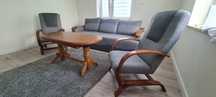 Komplet wypoczynkowy sofa fotel stolik do salonu