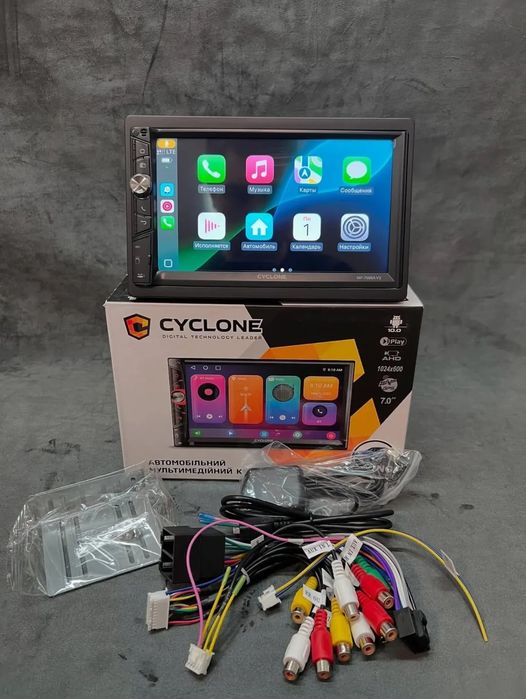 Автомагнітола 2Din Cyclone MP 7086 V3 2/32GB CARPLAY ANDROID AUTO