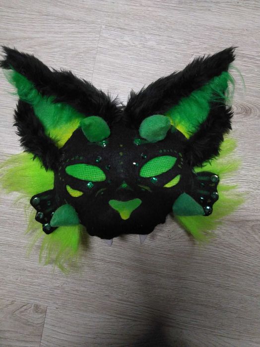 Maska Therian Spidercat, kot, pająk,