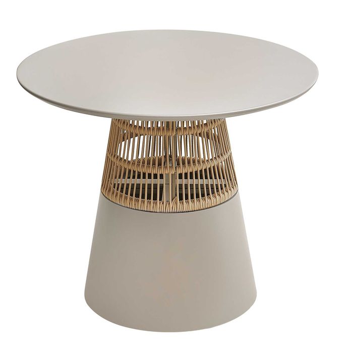 Zestaw Mebli Ogrodowych Stół 90x90x76 cm Okrągły + 4 krzesła