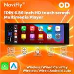 Rádio Android  1 DIN - CarPlay & AndroidAuto - Universal