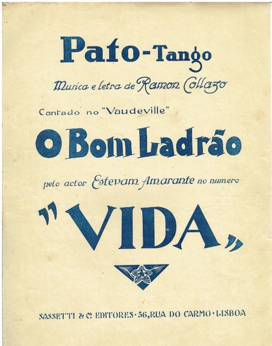 8016 - Partitura Pato Tango Musica e Letra de Ramon Collazo