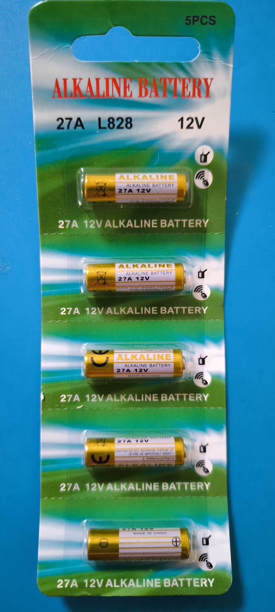 5x Pilhas 27A 12V