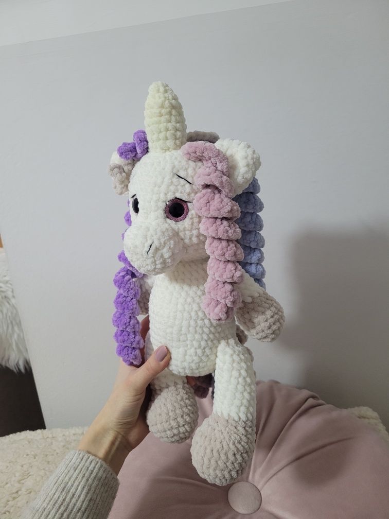 Szydełkowy jednorożec miś crochet