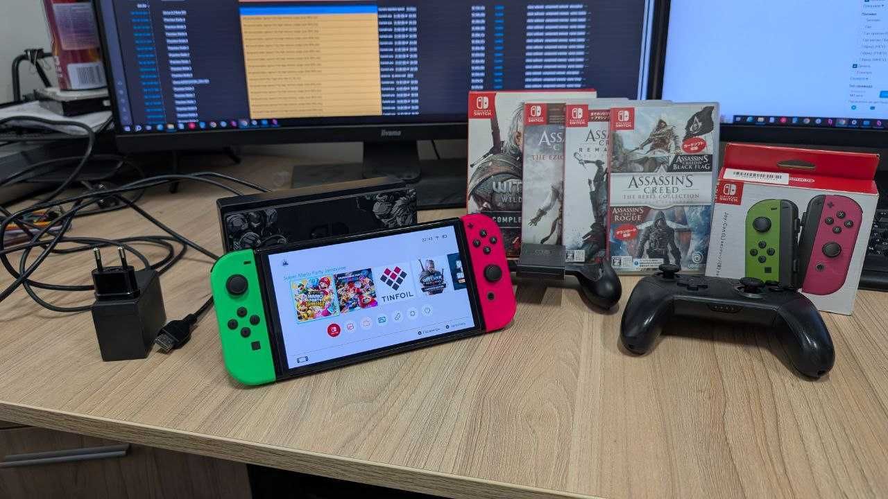 Nintendo Switch OLED + MicroSD 512Gb + ІГРИ в ідеальному стані