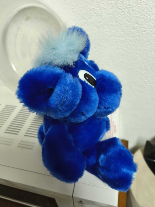 Mascote Brinquedo Peluche vintage Kodak Kolorkins foco azul bicho