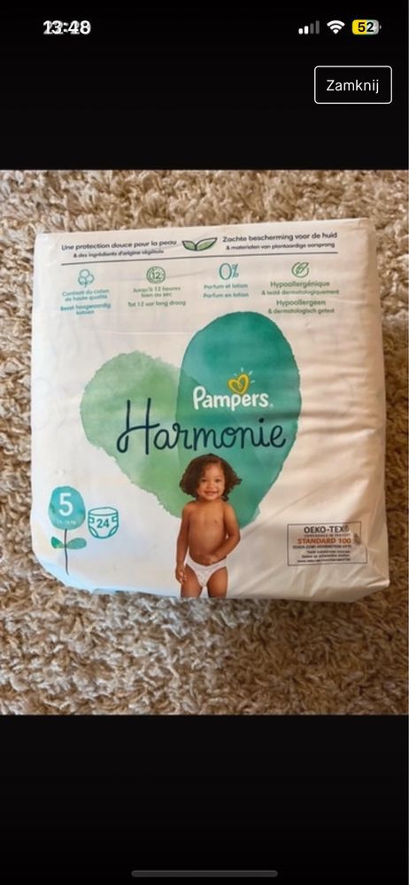 Pampers Harmonie Pieluszki pampersy pieluchy