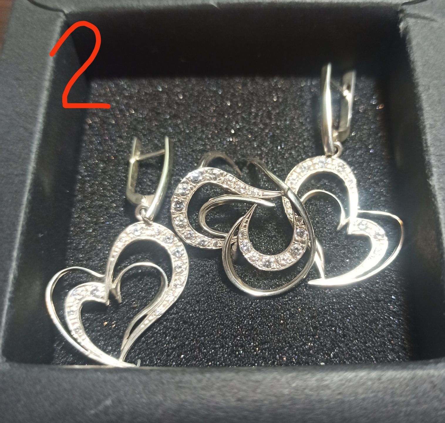 Серебро комплекты серьги кулон кольцо