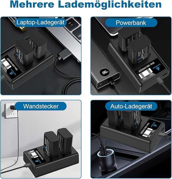 HOMESUIT zestaw ładowarka + 2 baterie akumutorki NP-FW50