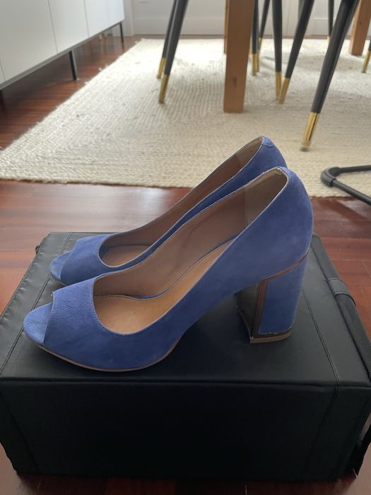 Sapatos Zilian em camurça azul Tam. 41