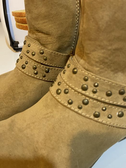 Botas   Bege de camurca