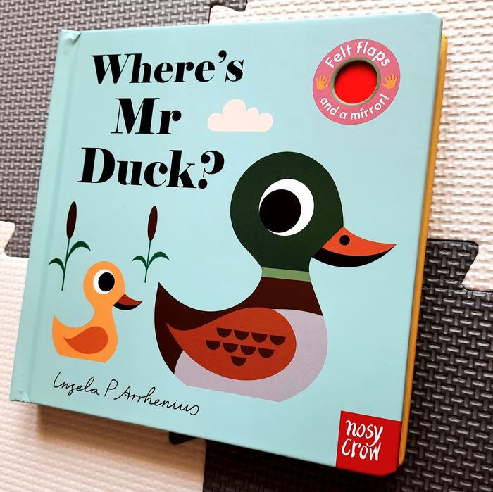 Where's Mr Duck? książeczka sensoryczna po angielsku felt flaps