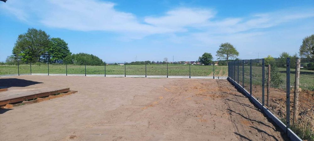 Panel 3D wys. 153cm, ogrodzenie panelowe, grafit, czarny