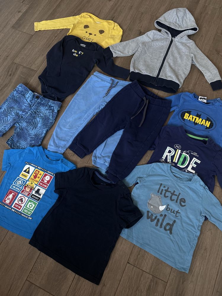 Zestaw ubranek dla chlopca 86/92 batman 11 szt h&m coccodrillo lupilu