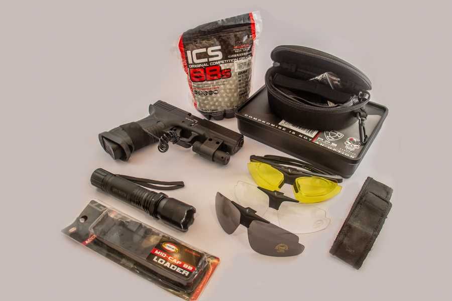 Kit de combate e treinamento Airsoft como novo com pouco uso