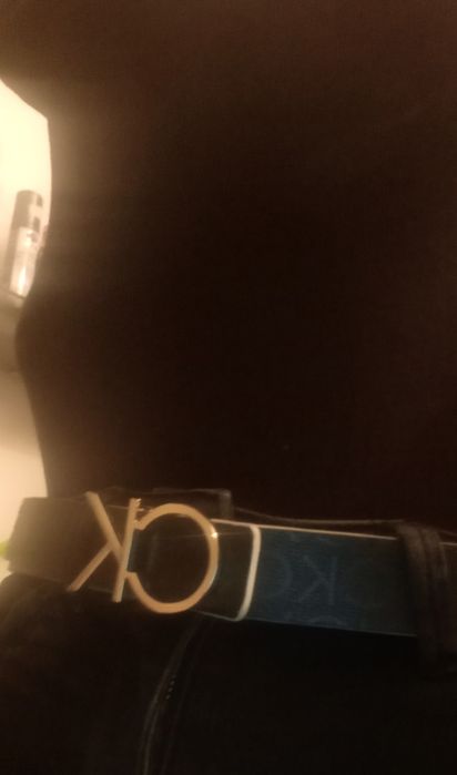 Pasek skórzany Calvin Klein 2w1, stan bardzo dobry, r. 80,