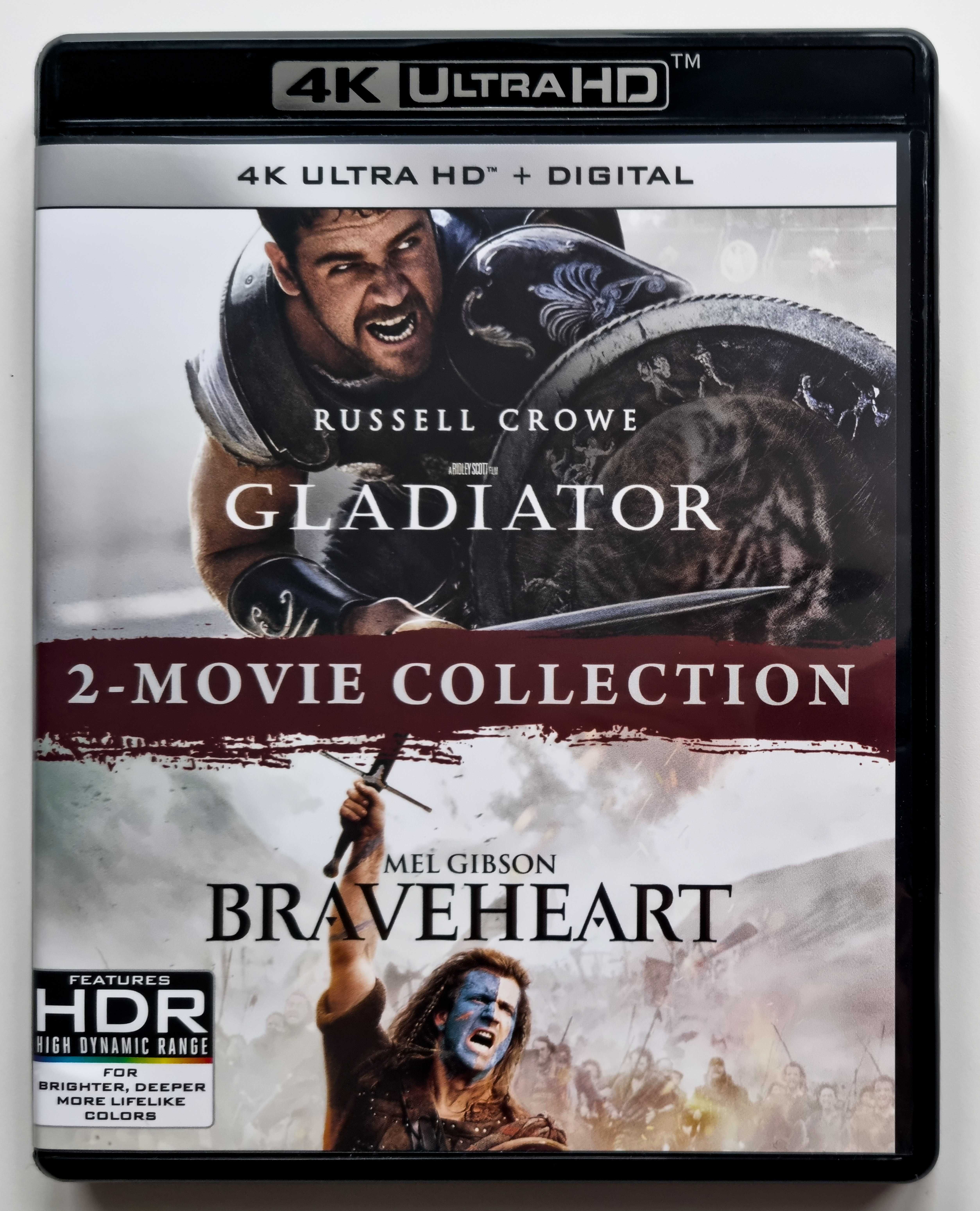 Gladiator i Braveheart 4K UHD Blu-Ray