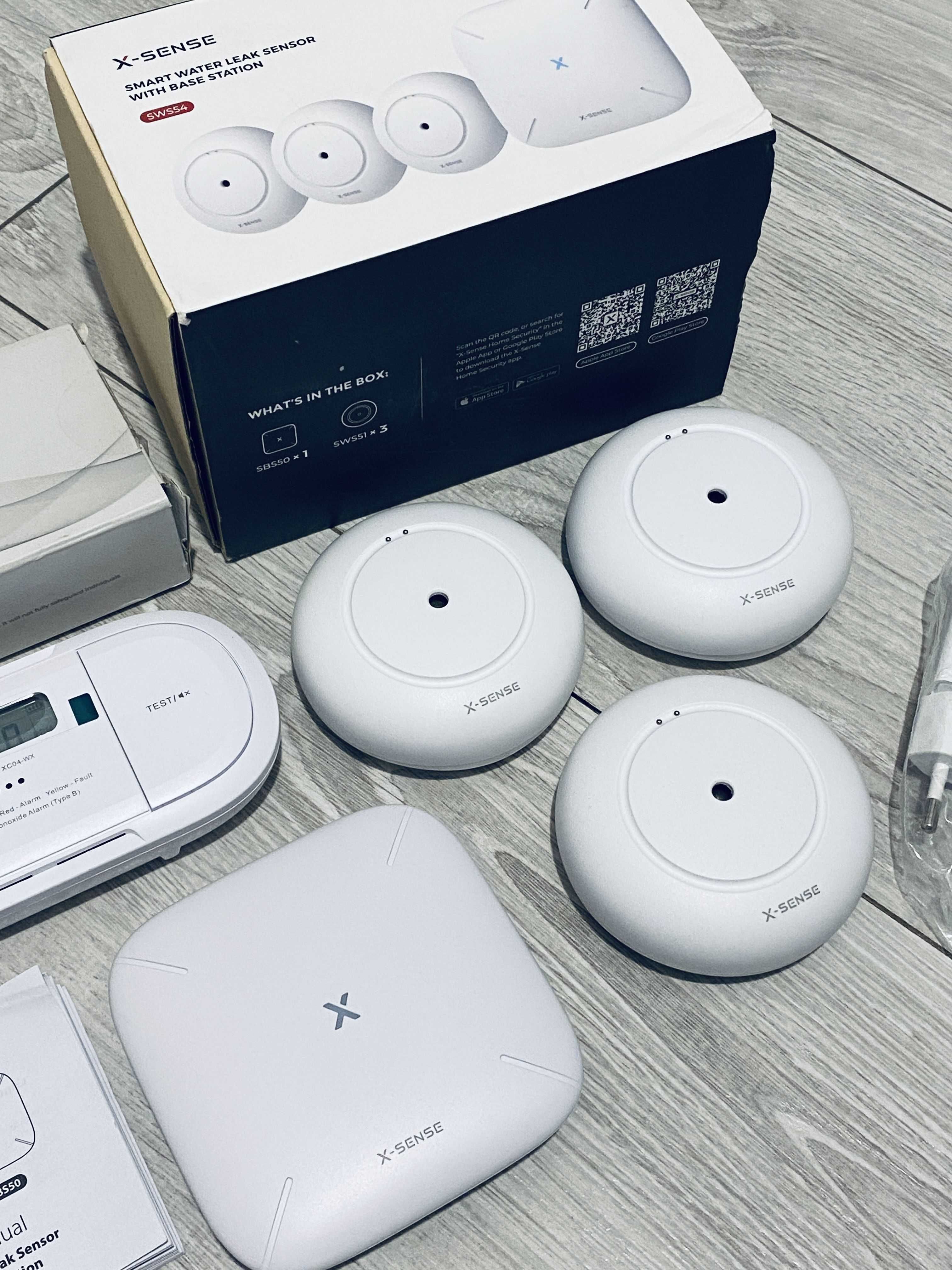 X-sense czujnik czadu centrala 3x czujnik zalania wifi aplikacja