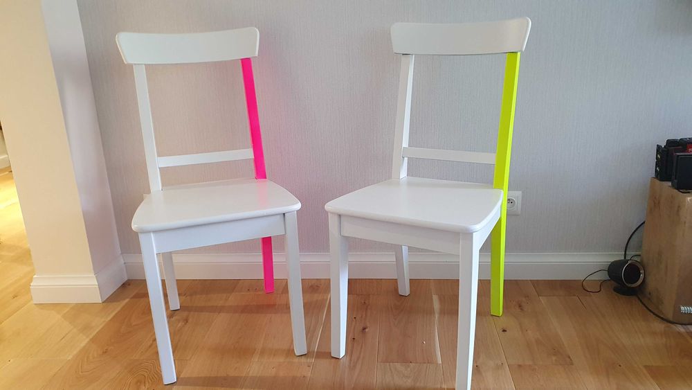 Krzesła Design Lita sosna POP ART 2 sztuki