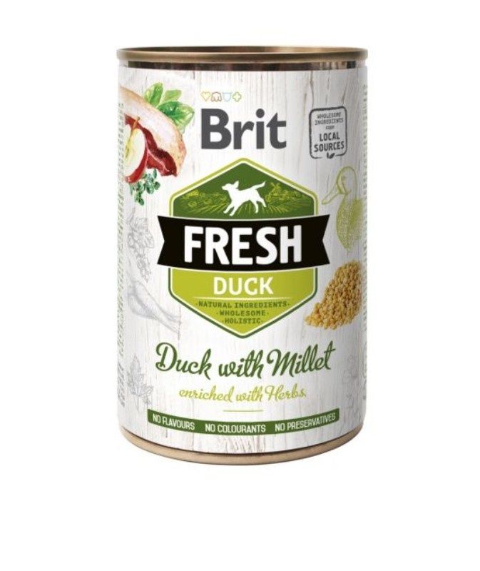 Brit fresh kaczka z prosem 2x400g