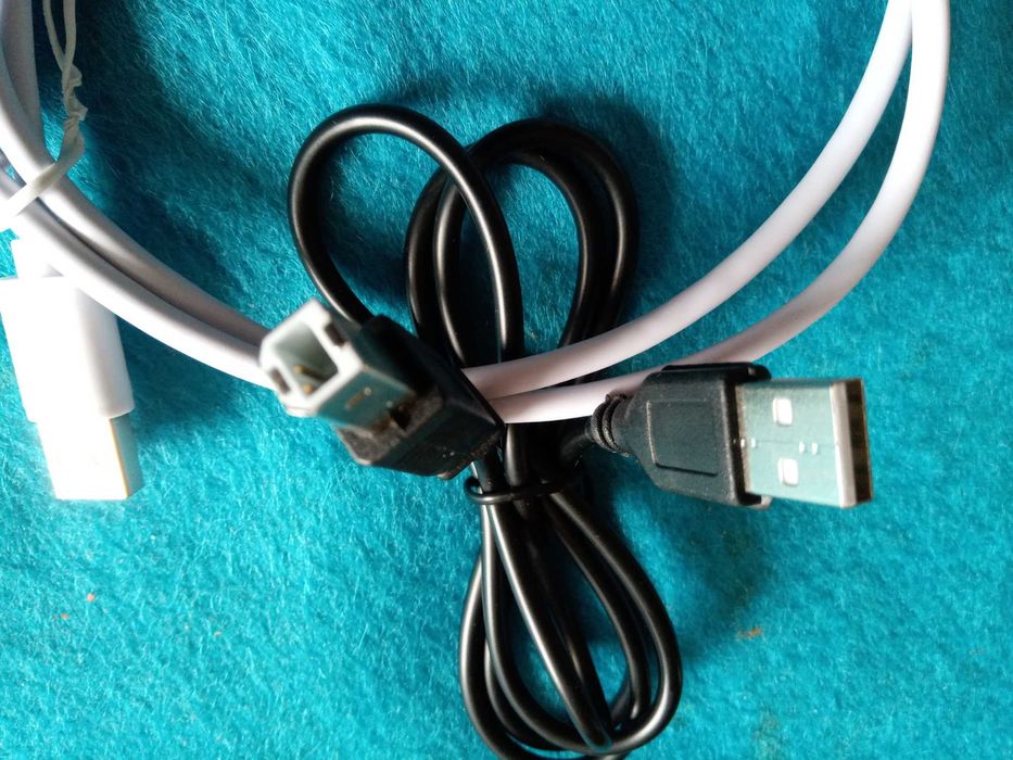 Новый кабель (шнур) для принтера 1 м белого/черного цвета USB AM/BM