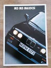 Prospekt BMW M3 E30 M5 E34 M635CSi E24