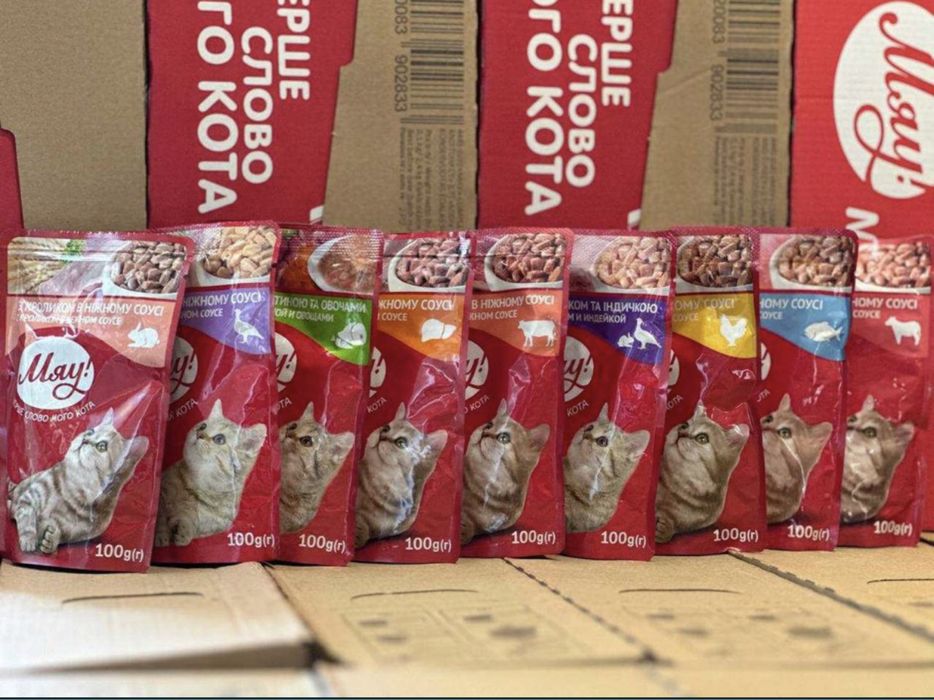 Корм для котів Мяу з куркою .11кг