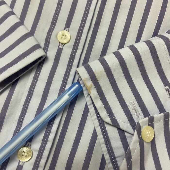 Lacoste koszula męska M 38 bawełna w paski