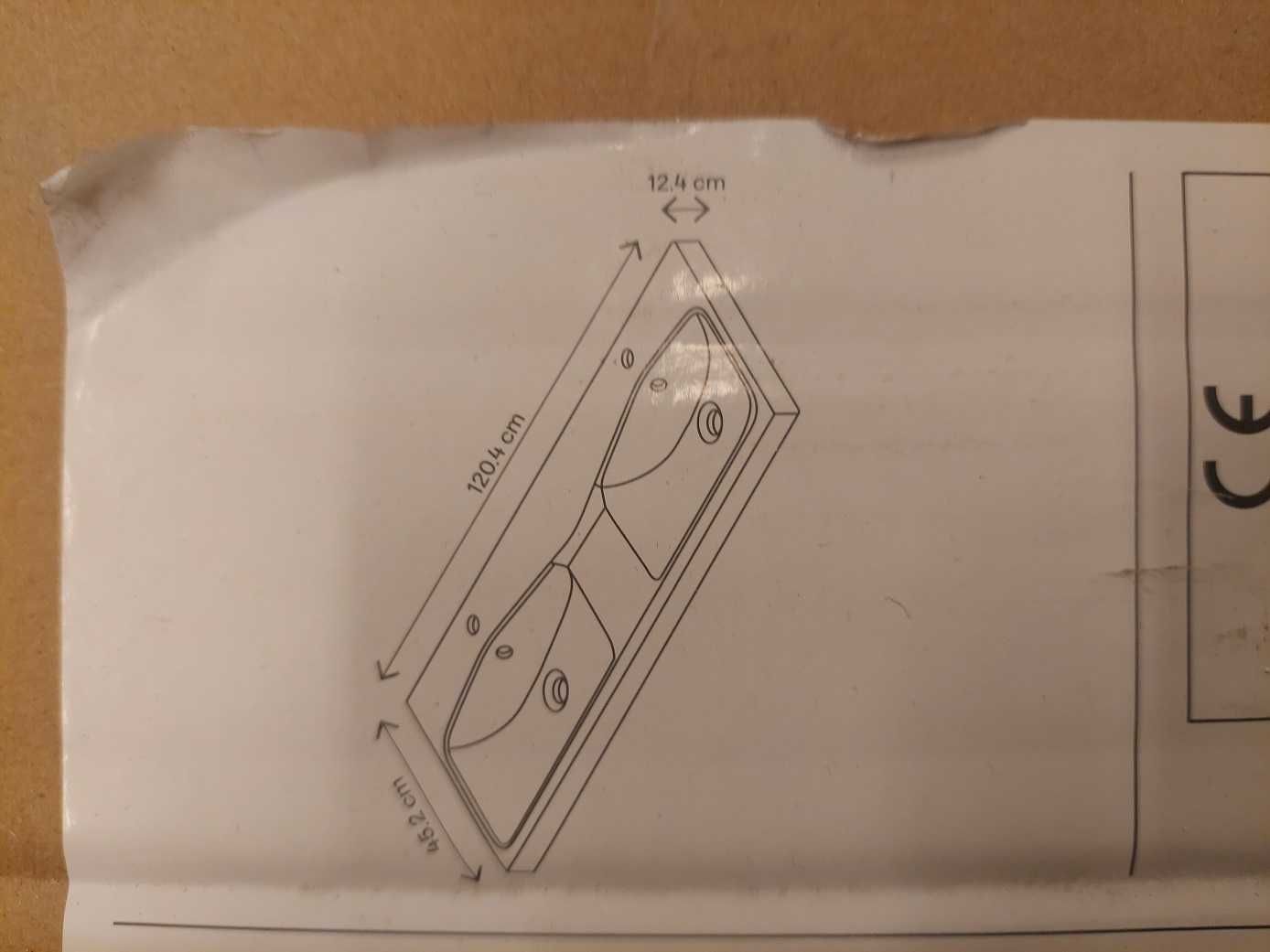 Podwójna umywalka Mila 120 Cm Nowa
