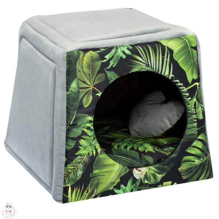 Legowisko Przytulne Kojec Dla Psa Kota Budka Rozmiar S + PODUSIA SERCE