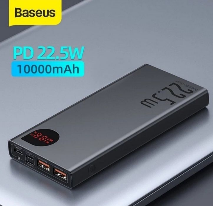 УМБ Baseus Adaman 10000mAh 22.5W з технологією QC3.0 та PD3.0 Чорний
