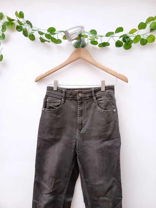 Calças de Ganga Cinzentas Escuras