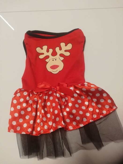 Sukienka dla pieska świąteczna