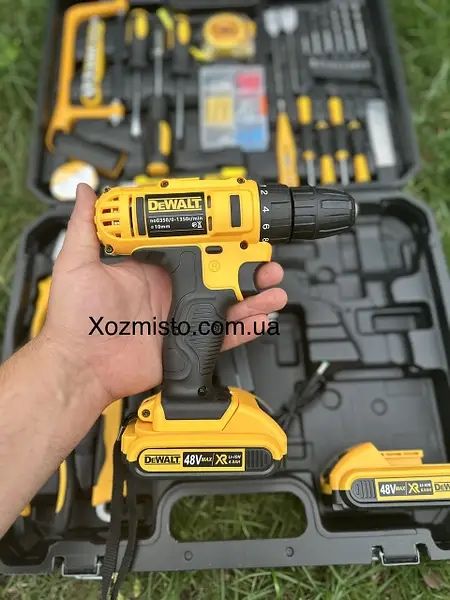 Шурупокрут ударний DeWALT DCD791 (24V, 6AH) з набором інструментів