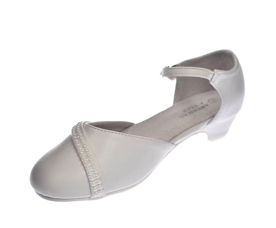 Buty do komunii białe balerinki na obcasie dziewczęce 41/24 roz. 33