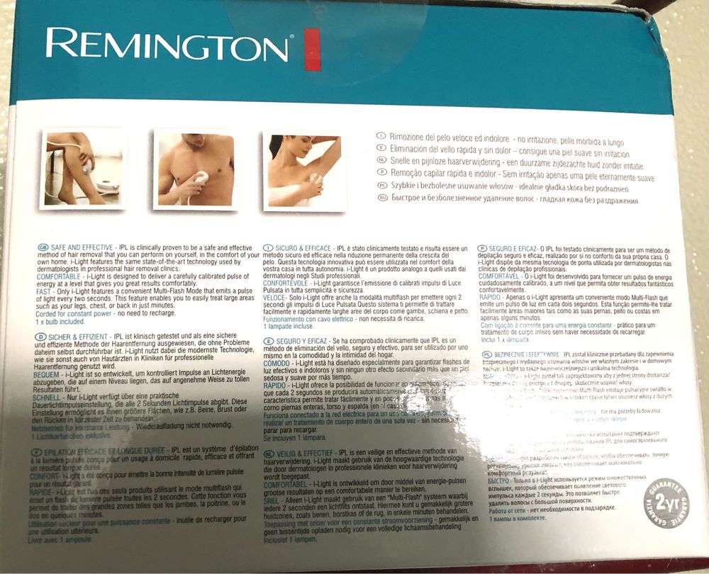 Remington Depiladora Luz Pulsada i–Light Essential