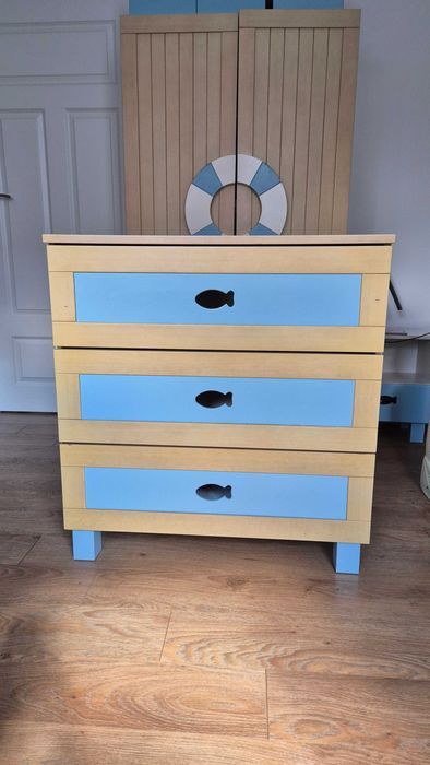 Komoda pokój dziecięcy styl marynarski