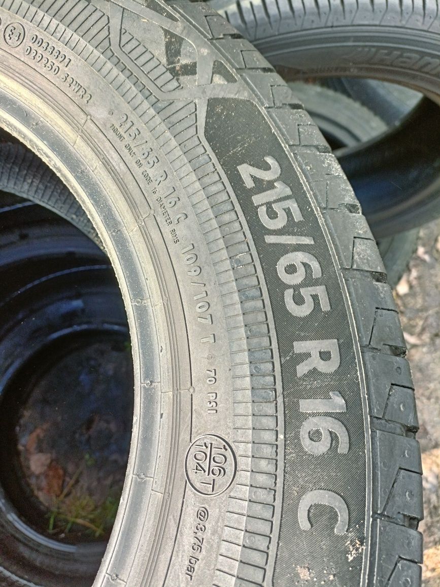 B034- 1 sztuka 215/65r16C Continental VanContactEco z końca 2021r 6.5m