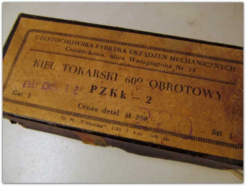 Kieł tokarski obrotowy PZKk - 2 z 1967 r. PRL zabytek techniki