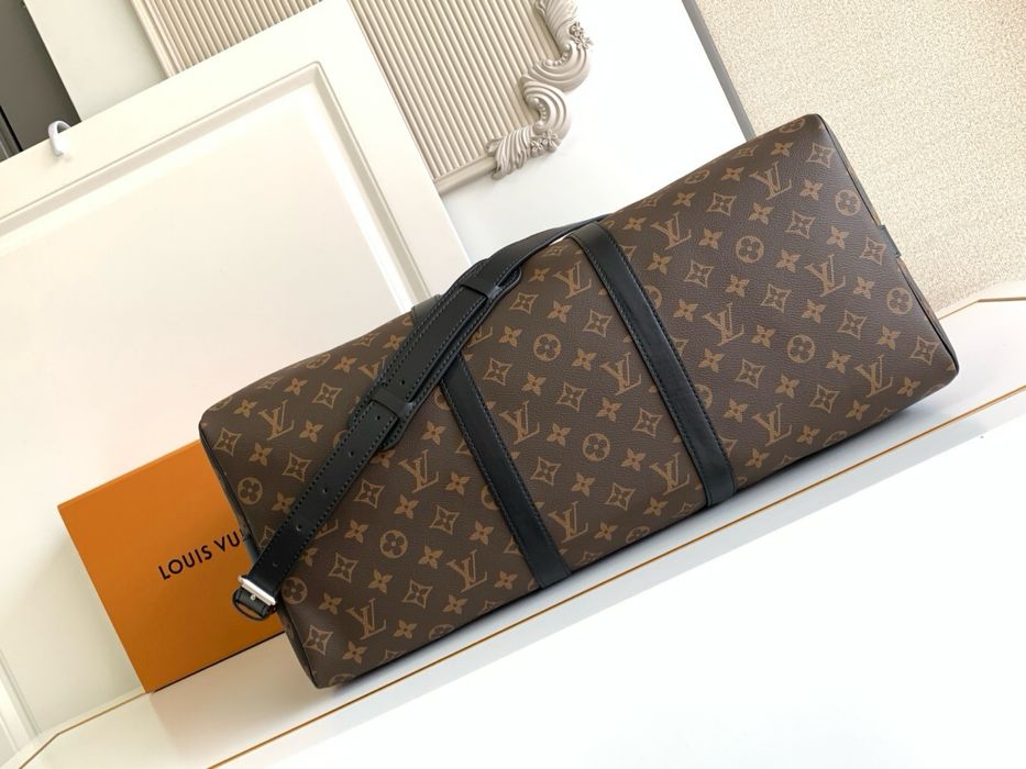 Дорожня сумка Louis Vuitton Keepall 50 коричнева велика валіза луи